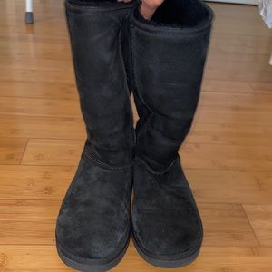 black tall UGG boots, size 8